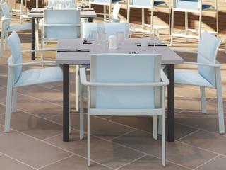 Tropitone Twist Padded Sling Aluminum Dining Set