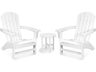 Trex® Outdoor Furniture™ Furniture Yacht Club Recycled Plastic 3 Piece Adirondack Lounge Set