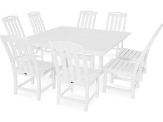 Trex® Outdoor Furniture™ Yacht Club Recycled Plastic 9 Piece Farmhouse Trestle Dining Set