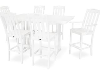 Trex® Outdoor Furniture™ Yacht Club Recycled Plastic 7 Piece Farmhouse Trestle Bar Set