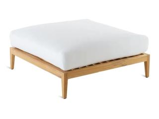 UnoPiu Synthesis Teak Base Pouf