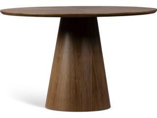 Urbia Modern Brazilian Mona Round Wood Nogueira Dining Table