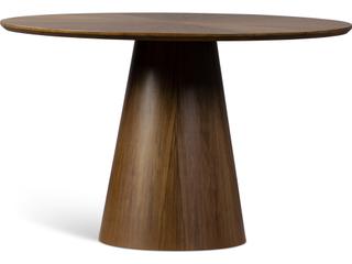 Urbia Modern Brazilian Mona Round Wood Nogueira Dining Table