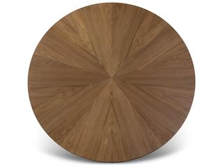 Urbia Modern Brazilian Mona Round Wood Nogueira Dining Table