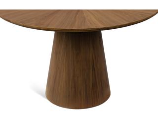 Urbia Modern Brazilian Mona Round Wood Nogueira Dining Table
