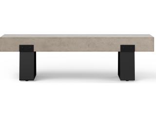 Urbia Industrial Concrete Dark Grey Black Accent Bench