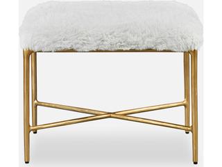 Uttermost Soft Gold Upholstered Accent Stool