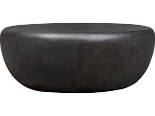 Jones Dark Stone Faux Wood Oval Coffee Table