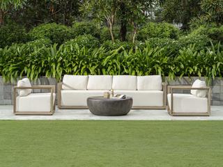 Uttermost Outdoor Remsen Faux Stone Cushion Lounge Set