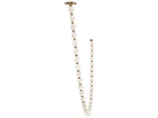 Visual Comfort Modern Collier 1-Light Natural Brass Linear Chandelier