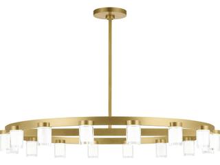 Visual Comfort Modern Esfera 16-Light Natural Brass Chandelier