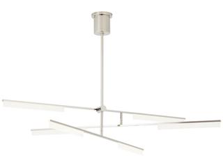Visual Comfort Modern Klee 3-Light Polished Nickel Linear Chandelier