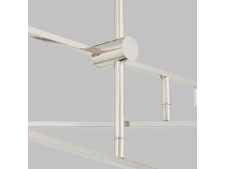 Visual Comfort Modern Klee 3-Light Polished Nickel Linear Chandelier