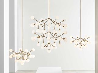 Visual Comfort Modern Mara 45-Light Aged Brass Chandelier