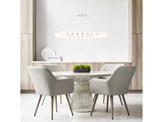 Visual Comfort Modern Orbet 1-Light Polished Nickel Round Chandelier