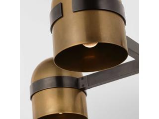 Visual Comfort Modern Octavia 4-Light Blackened Bronze bright Worn Brass Dome Chandelier