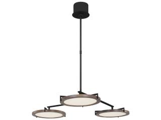 Visual Comfort Modern Shuffle 3-Light Nightshade Black Round Chandelier