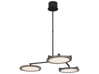 Visual Comfort Modern Shuffle 3-Light Nightshade Black Round Chandelier