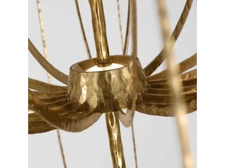 Visual Comfort Modern Sanchi 4-Light Polished Antique Brass Tiered Chandelier