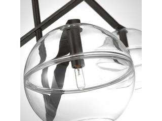 Visual Comfort Modern Lowing 6-Light White Black Globe Chandelier