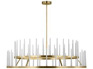 Visual Comfort Modern Sagrada 64-Light Brass Tiered Chandelier