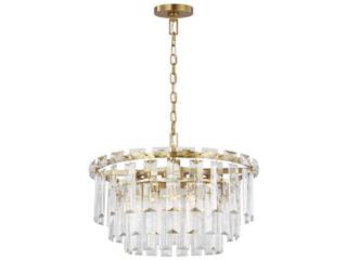 Visual Comfort Studio Arden 10-Light Burnished Brass Tiered Chandelier
