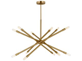Visual Comfort Studio Eastyn 12-Light Burnished Brass Sputnik Chandelier