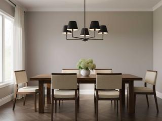 Visual Comfort Studio Ender 5-Light Midnight Black Chandelier