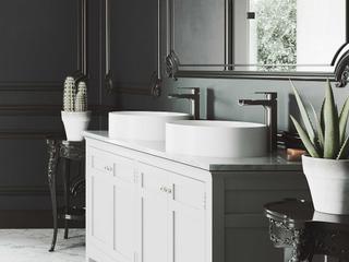 Vigo Anvil Matte Stone Round Vessel Bathroom Sink