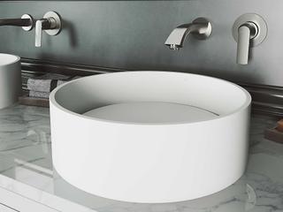 Vigo Anvil Matte Stone Round Vessel Bathroom Sink
