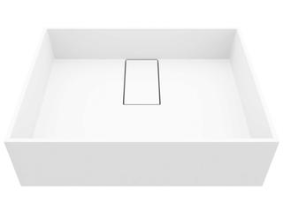 Vigo Bryant Modern White Matte Stone Rectangular Vessel Bathroom Sink