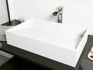 Vigo Starr Matte Stone Rectangular Vessel Bathroom Sink