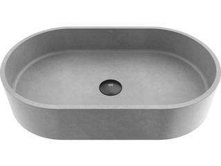 Vigo Sagrada Gothic Gray Concreto Stone Oval Vessel Bathroom Sink