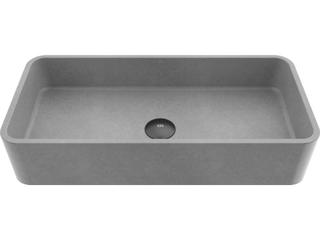 Vigo Palazzo Gothic Gray Concreto Stone Rectangular Vessel Bathroom Sink