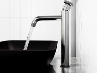 Vigo Sottile Black Glass Vessel Bathroom Sink - Pop-Up Drain in Brushed Nickel