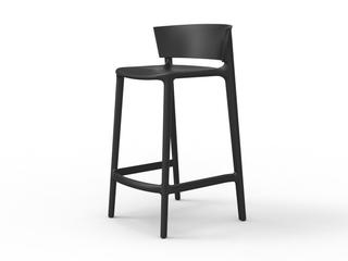 Africa Black Matte Resin Counter Stool Set of 4