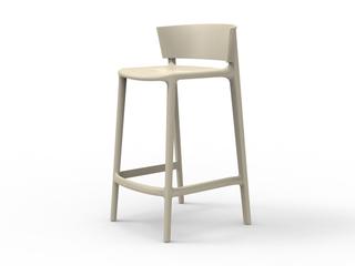 Africa Ecru Matte Resin Counter Stool Set of 4