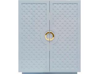 Worlds Away Poppy White Accent Chest