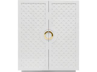 Worlds Away Poppy White Accent Chest