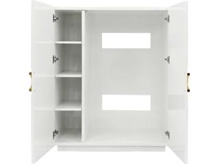 Worlds Away Poppy White Accent Chest