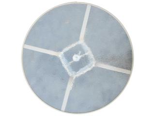 Windward Design Group Glass Top Aluminum Round Outdoor Bar Table with Umbrella Hole