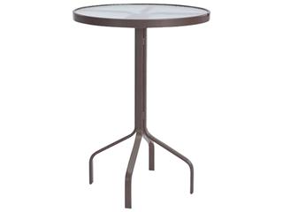 Windward Design Group Acrylic Top Aluminum Round Balcony Table