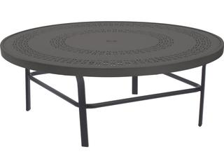 Windward Design Group Mayan Punched Aluminum Aluminum Round Outdoor Conversation Table