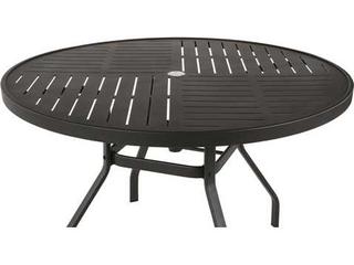 Windward Design Group Napa Punched Aluminum Aluminum Round Outdoor Patio Conversation Table
