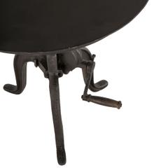 World Interiors Artezia Round Metal Matte Black End Table