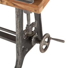 World Interiors Artezia Natural Gray Teak Wood Computer Desk