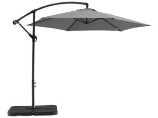Aiden Outdoor Standing Umbrella in Gray Polyester With Steel Stand