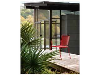 Woodard Constantine Wrought Iron Stackable Outdoor Dining Arm Chair