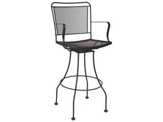Constantine Wrought Iron Swivel Outdoor Patio Bar Stool