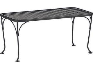 Wrought Iron Mesh Rectangular Outdoor Coffee Table